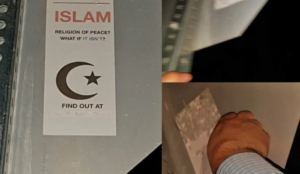 Canada: Police hunting for person who put up stickers asking what if Islam isn’t a religion of peace