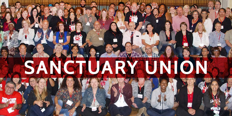 NUHW members declare themselves a sanctuary union.