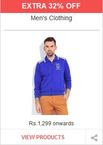 Men's & Women Clothing - Upto 50% + Extra 32% Off on orders above 1299