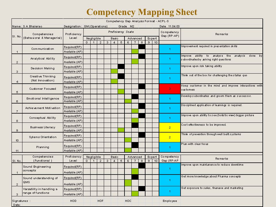 Competency Mapping Template