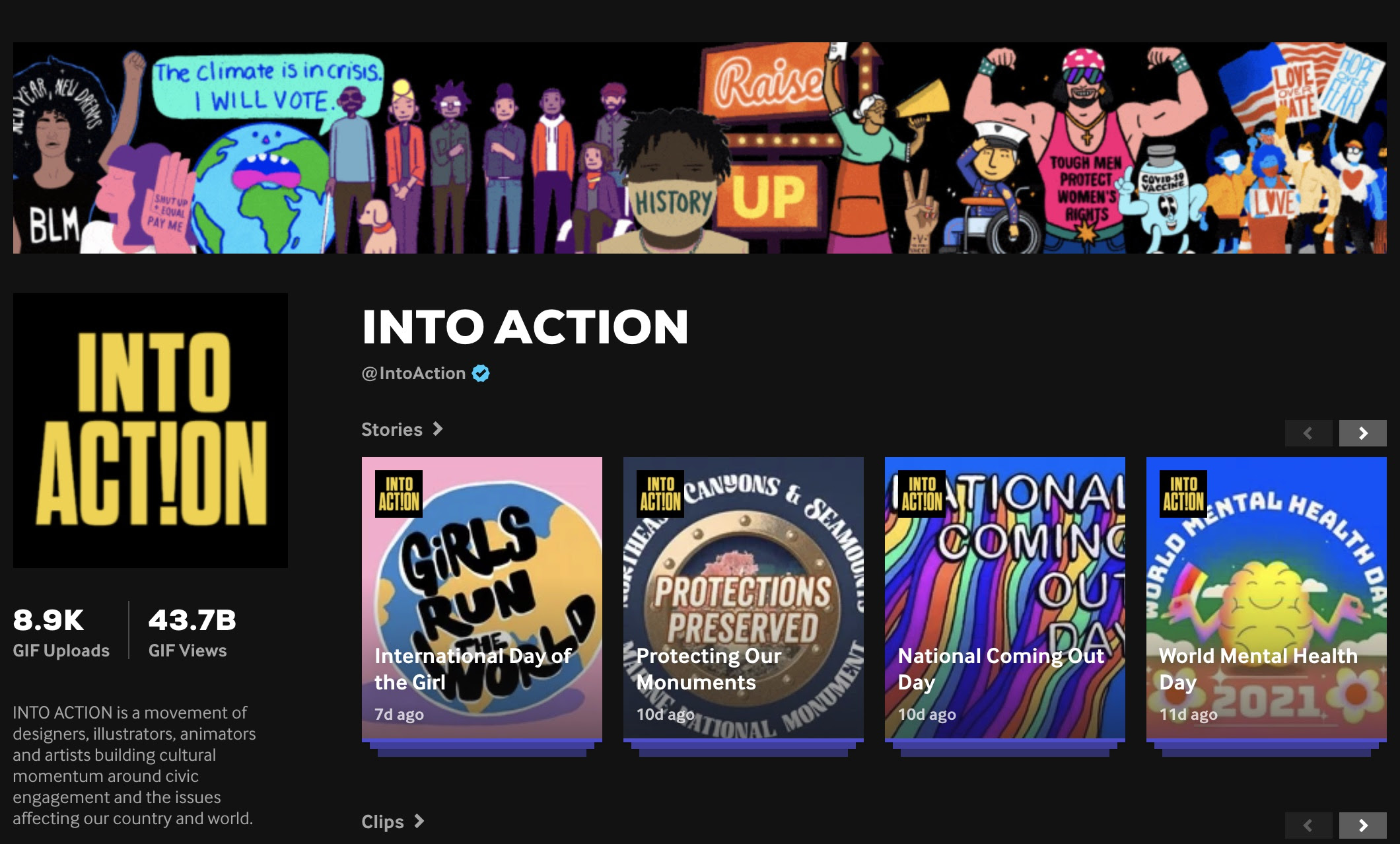INTO ACTION is a movement of designers, illustrators, animators and artists building cultural momentum around civic engagement and the issues affecting our country and world.
