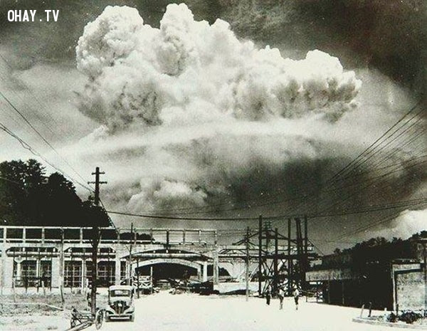 Nagasaki, 20 phút sau khi bị Mỹ rải bom nguyên tử năm 1945.,bức ảnh lịch sử,khoảnh khắc lịch sử