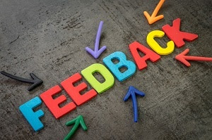 colorful image of the word feedback spelled out