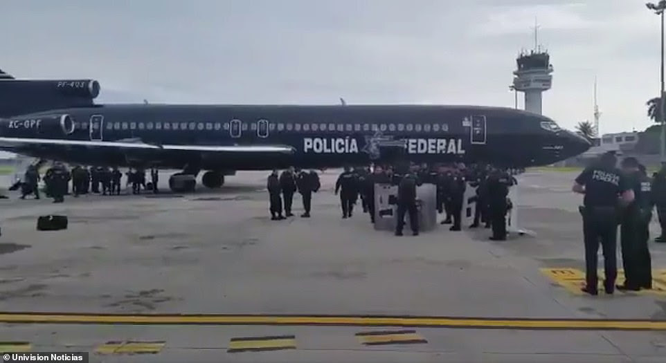 The Mexican government dispatched two Boeing 727s filled with p