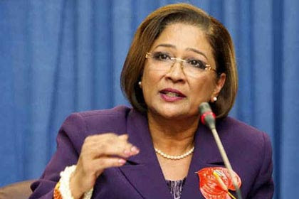 La Primera Ministra de Trinidad y Tobago Kamla Persad-Bissessar