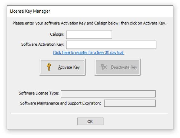 Ham Radio Deluxe License Key Manager