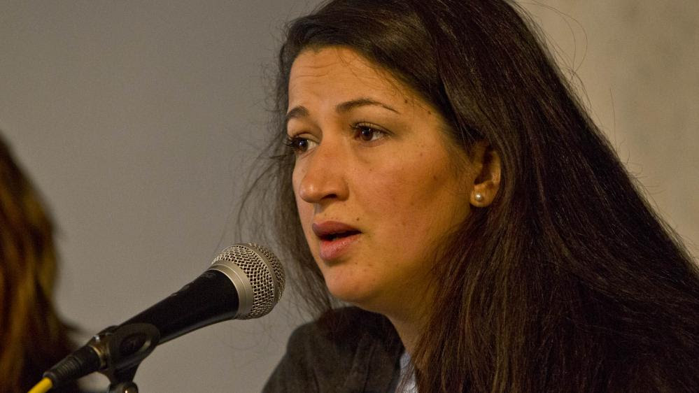 La journaliste Zineb El-Rhazoui, collaboratrice de "Charlie Hebdo", le 26 janvier 2015 Montréal (Canada). | CITIZENSIDE / FÉLIX O. J. FOURNIER / AFP La journaliste Zineb El-Rhazoui, collaboratrice de "Charlie Hebdo", le 26 janvier 2015 Montréal (Canada).