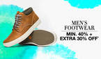 Minimum 40% off +extra 30% cashback on selected footwear 