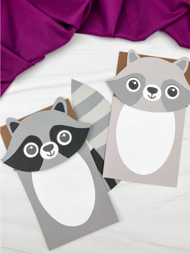 Raccoon Paper Bag Puppet Craft [Free Template] Story Simple Everyday Mom