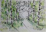 Original Watercolor Painting- "Morning Birches" Birch Tree Art - Posted on Wednesday, February 25, 2015 by James Lagasse