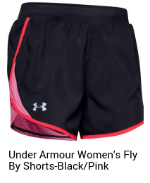Under Armour Women's Fly By Shorts-Black/Pink