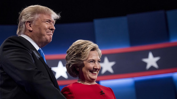 Hillary Clinton and Donald Trump meet for their first debate at Hofstra University in Hempstead, New York.&nbsp;(Photo by Melina Mara/The Washington Post)</p> 
