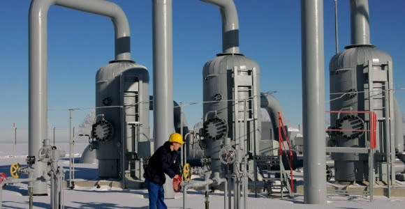 Una planta receptora de gas natural ruso. Foto: EFE