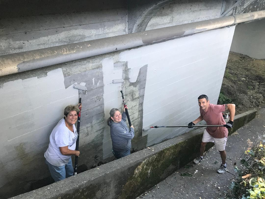 Painting under bridge