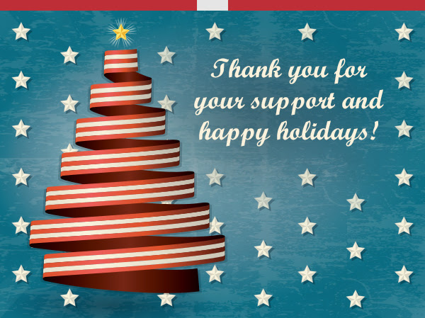 Thanks you for your support and happy holidays!