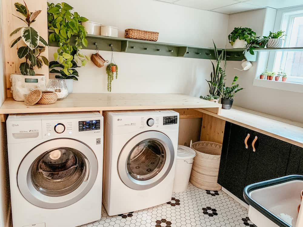 Boho Farmhouse Laundry Room Makeover - The Beauty Revival