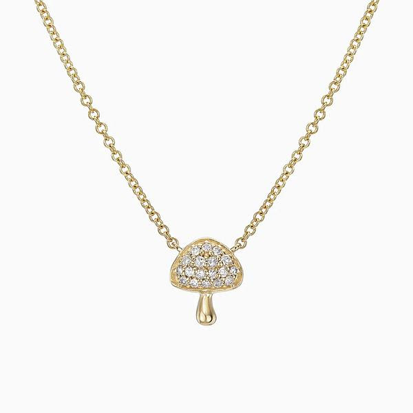 14k Mini Toadstool Necklace