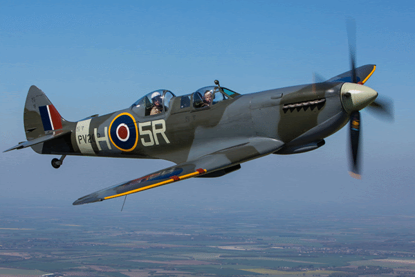 A GIF featuring scenes from IWM Duxford Air Shows in 2017