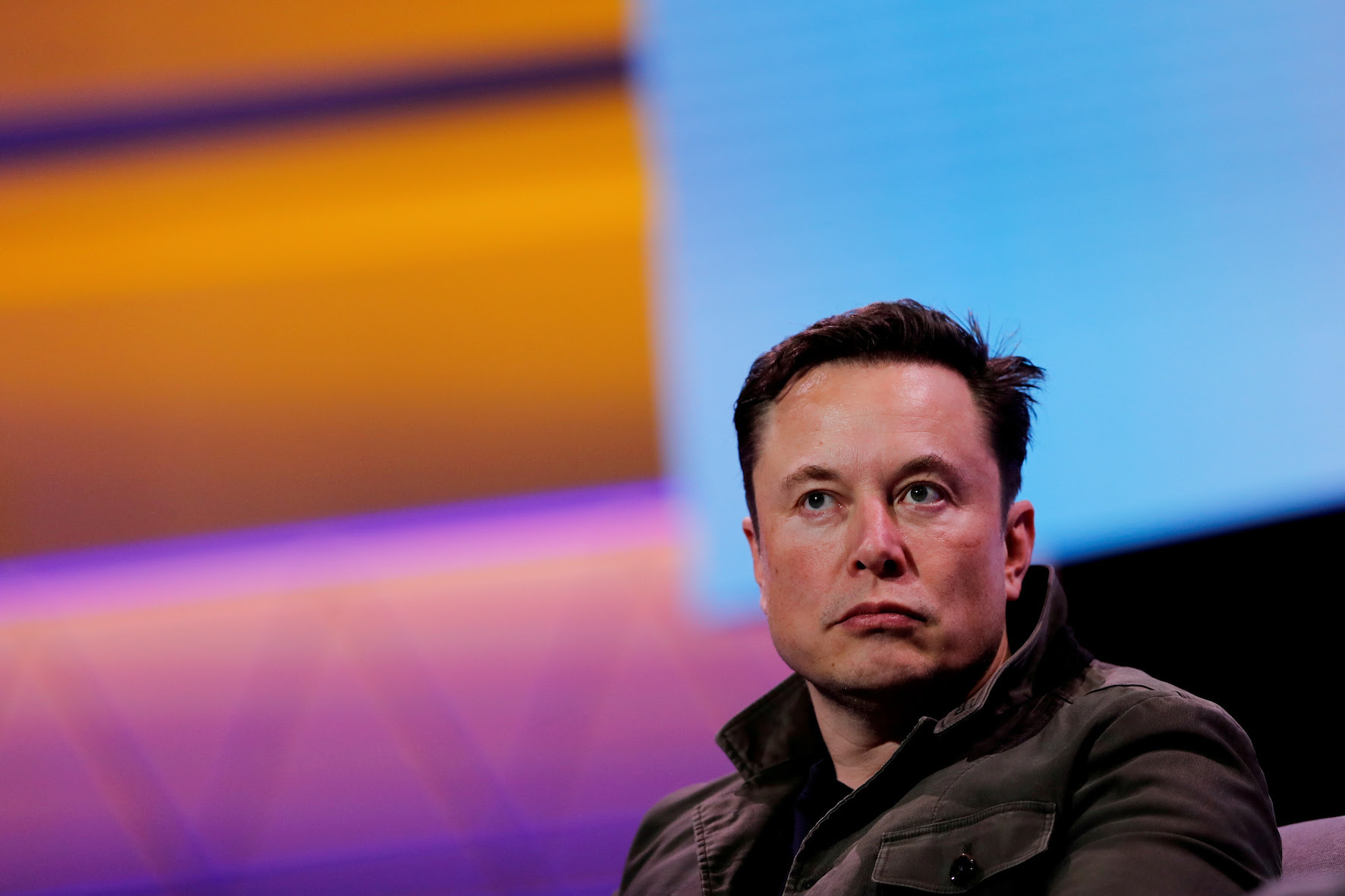 Neuralink, SpaceX owner and Tesla CEO Elon Musk speaks at the E3 gaming convention in Los Angeles.