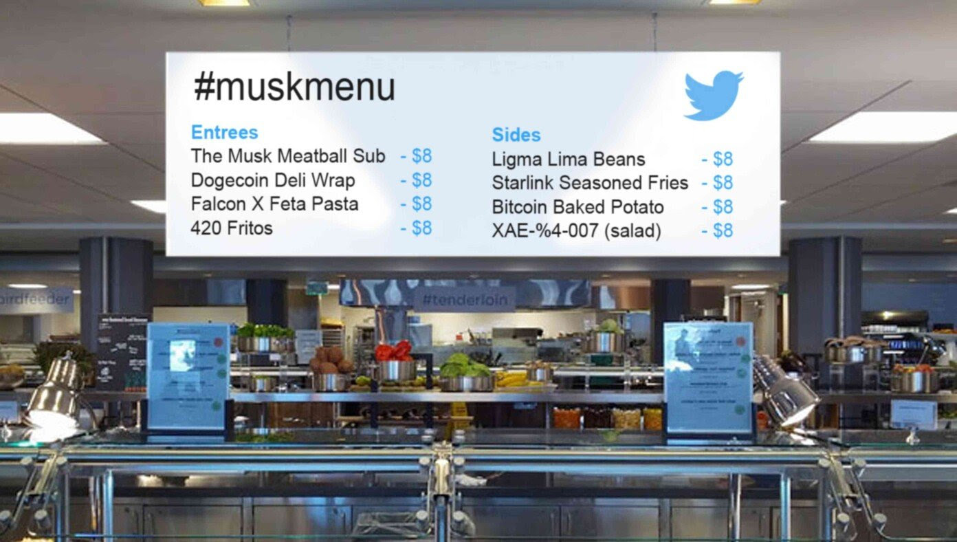 Musk Announces All Food In Twitter Cafeteria Will Cost $8