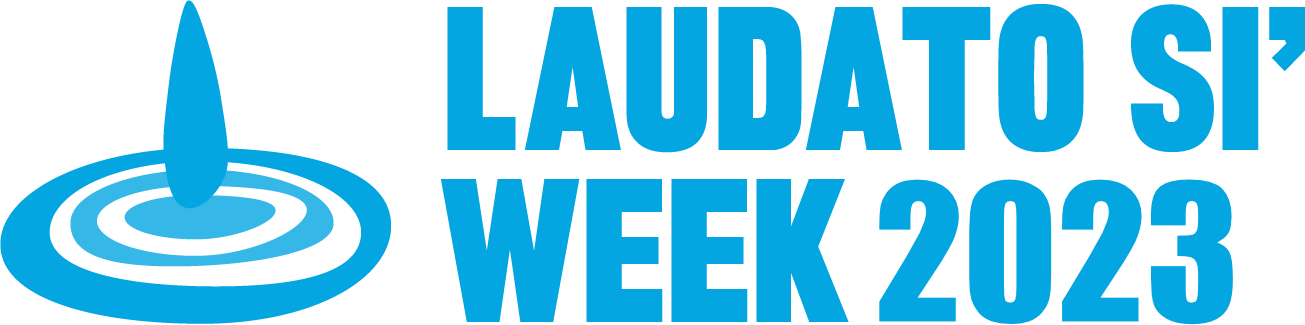 Laudato Si' week 2023 logo - an image of a droplet of water sending out ripples.