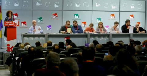 La dirigente de Izquierda Unida Libertad Mártinez IU interviene en la reunión del Consejo Político Regional de IU de Madrid.EFE