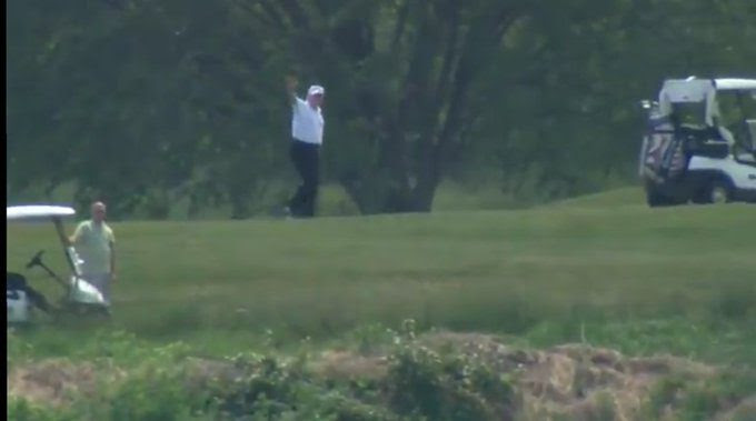 Donald Trump on the golf course Donald Trump on the golf course