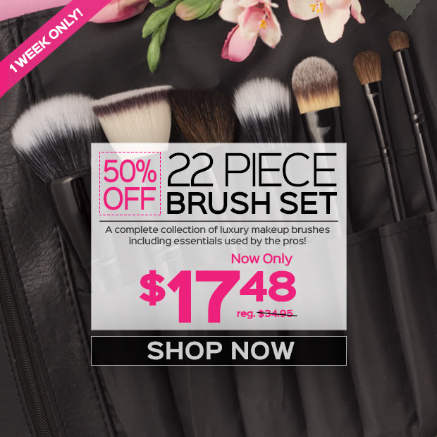 Now Only $17.48, reg. $34.95. A complete collection of luxury makeup brushes including essentials used by the pros!