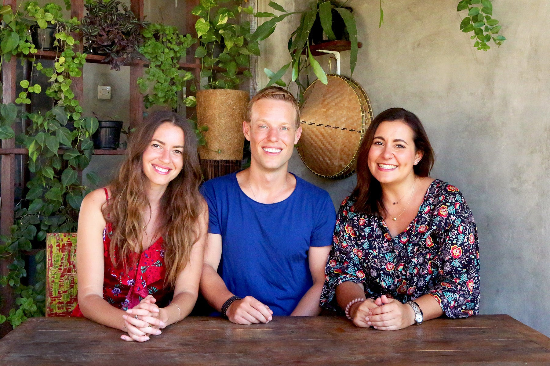 The TAMGA Designs team: founders Yana Dales (left) and Eric Dales (center) and head designer Anna Valero Domenech (right).