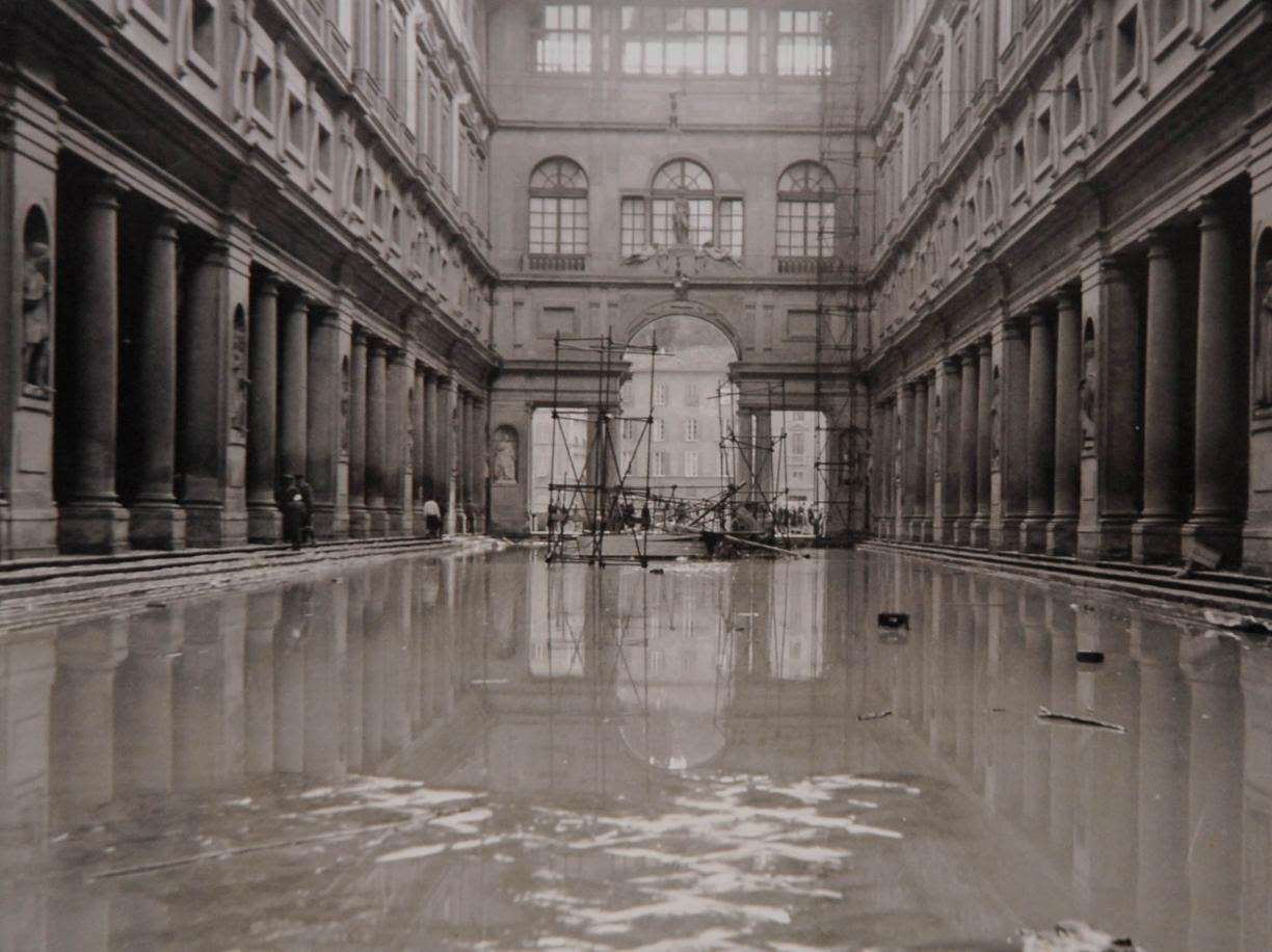 The Uffizi Gallery after the flood