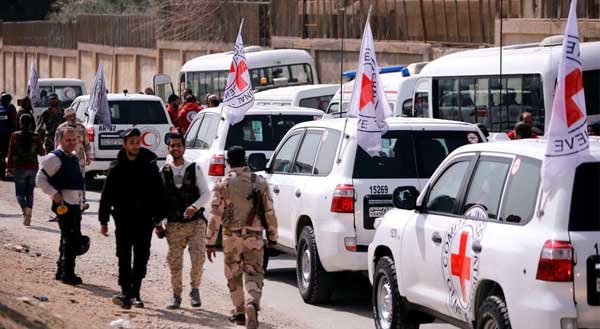 Camiões com ajuda humanitária entram em Ghouta