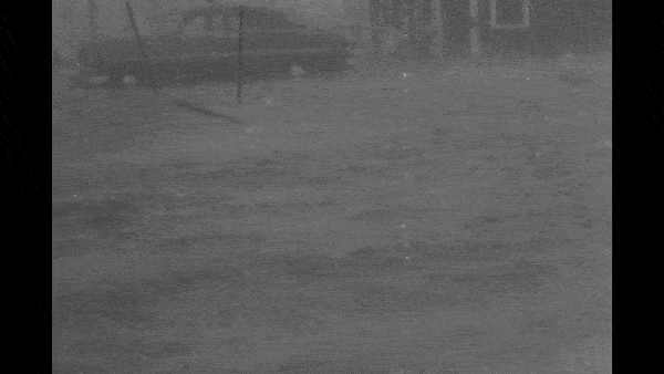 This newsreel footage shows flooding from Hurricane Carol