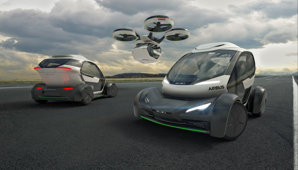 Cabine para dois passageiros pode ser acoplada em drone ou em chassi de carro — Foto: Divulgação/Airbus
