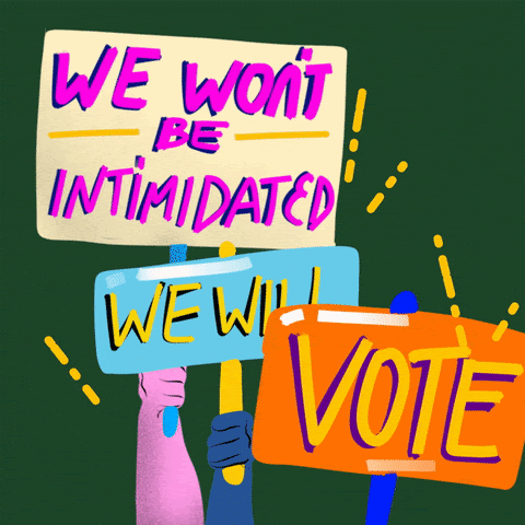 We won't be intimidated. We will vote.