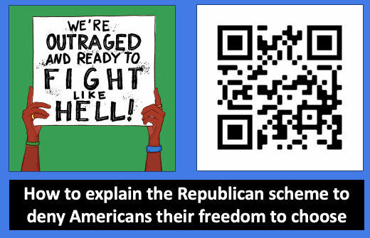 Share information and build contact lists of Americans upset with Roe v Wade being overturned with chatbots