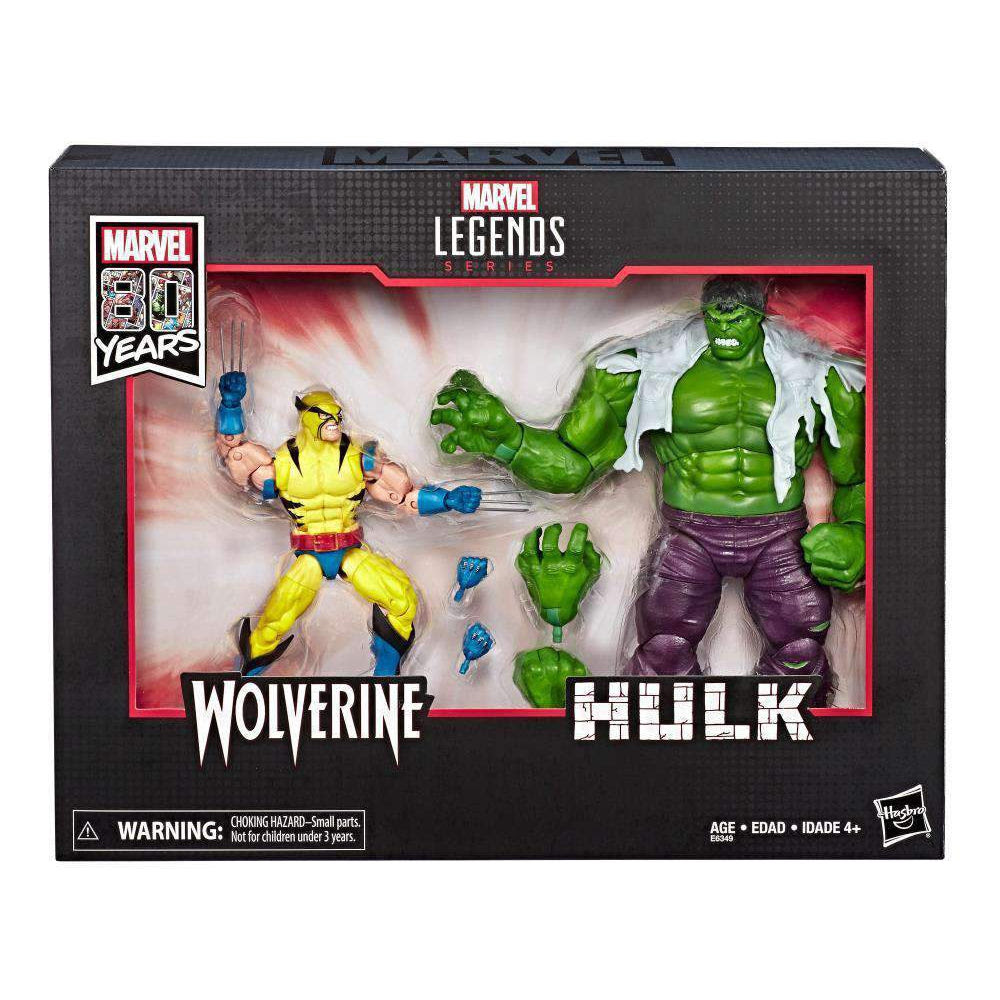 Image of Marvel Comics 80th Anniversary Marvel Legends Hulk Vs. Wolverine Two-Pack - AUGUST 2019