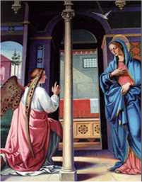Archanioł Gabriel zwiastuje Maryi wolę Bożą