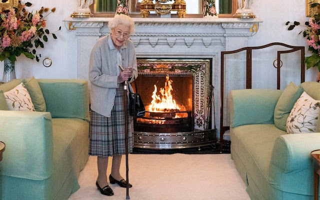 The Queen at Balmoral this week