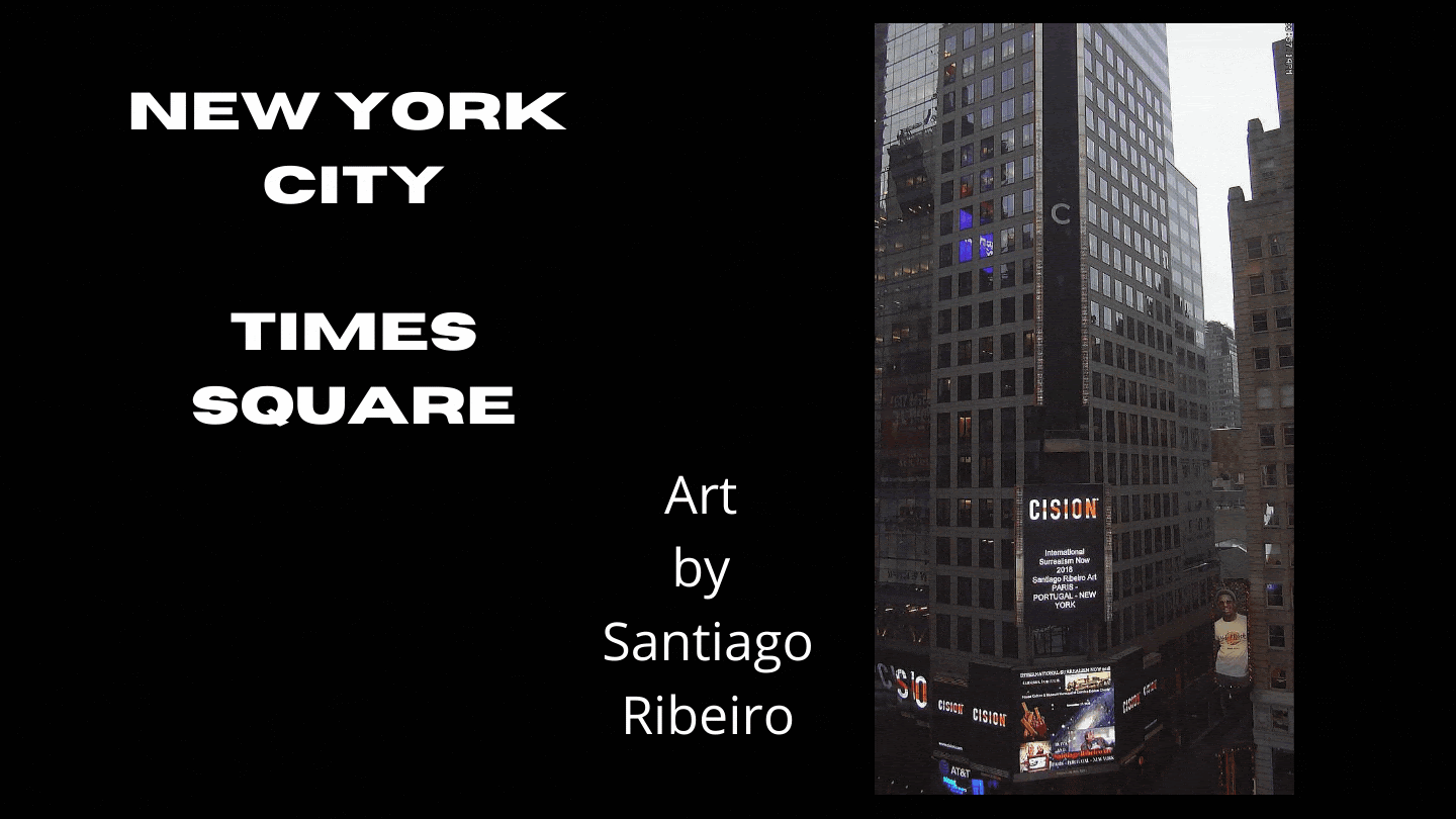 L’art international de Santiago Ribeiro à Times Square Screen à New York