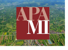 APA MI logo over aerial view.