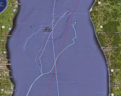 J/111 tracks in Mackinac Race
