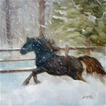 Pony in the Snow - Posted on Tuesday, February 10, 2015 by Elaine Juska Joseph