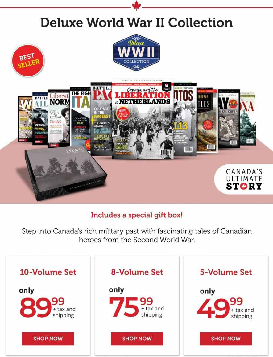 Deluxe World War II Collections 10-8-5 Volume Sets
