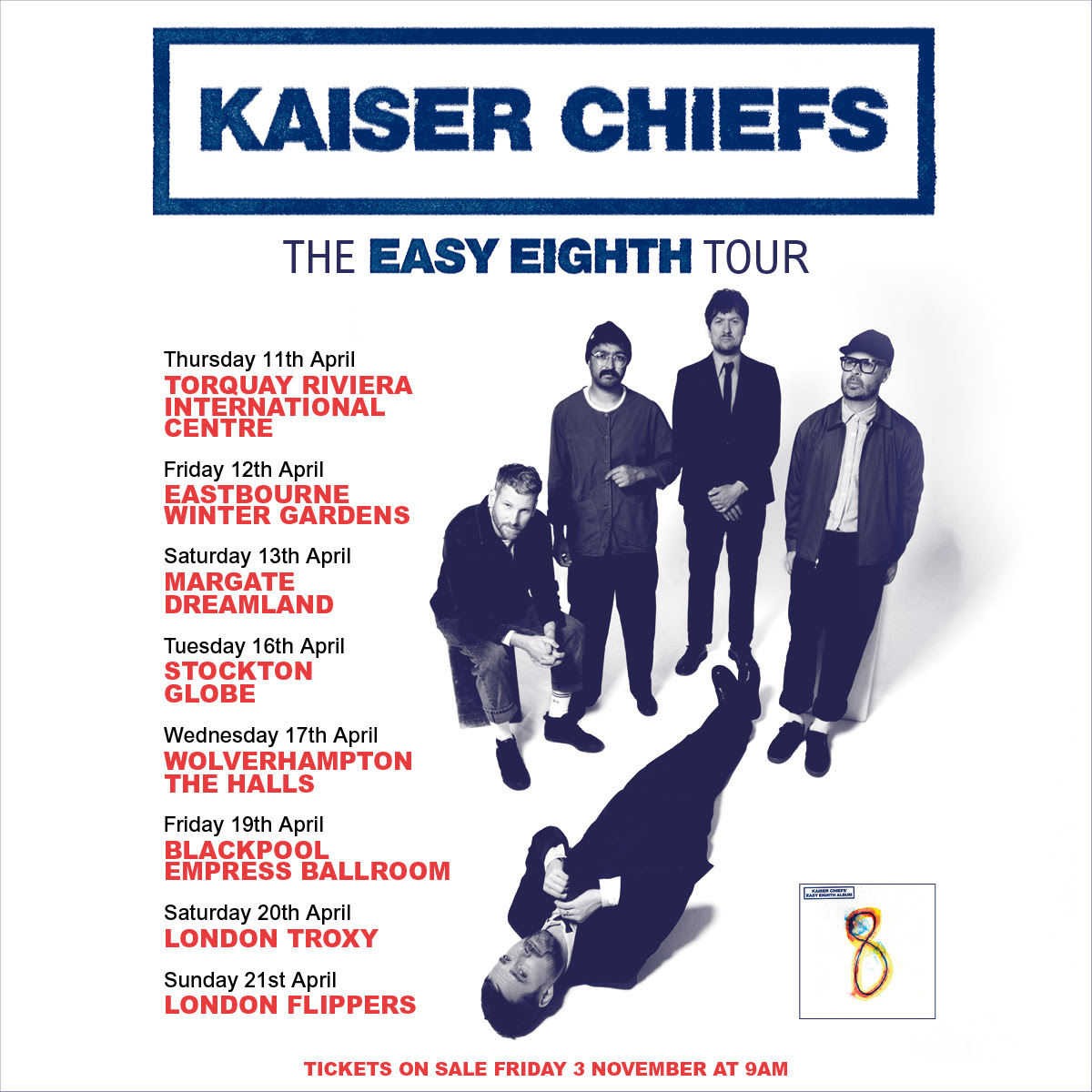 Kaiser Chiefs announce new album and April 2024 UK tour