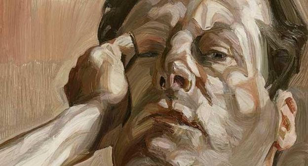 A Lucian Freud self portrait when he's quite young and looking fed up