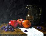 Apples and Jug - Posted on Monday, March 9, 2015 by Helene Adamson