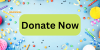 Balloons and confetti around a green "donate now" button. Balloons and confetti around a green "donate now" button.
