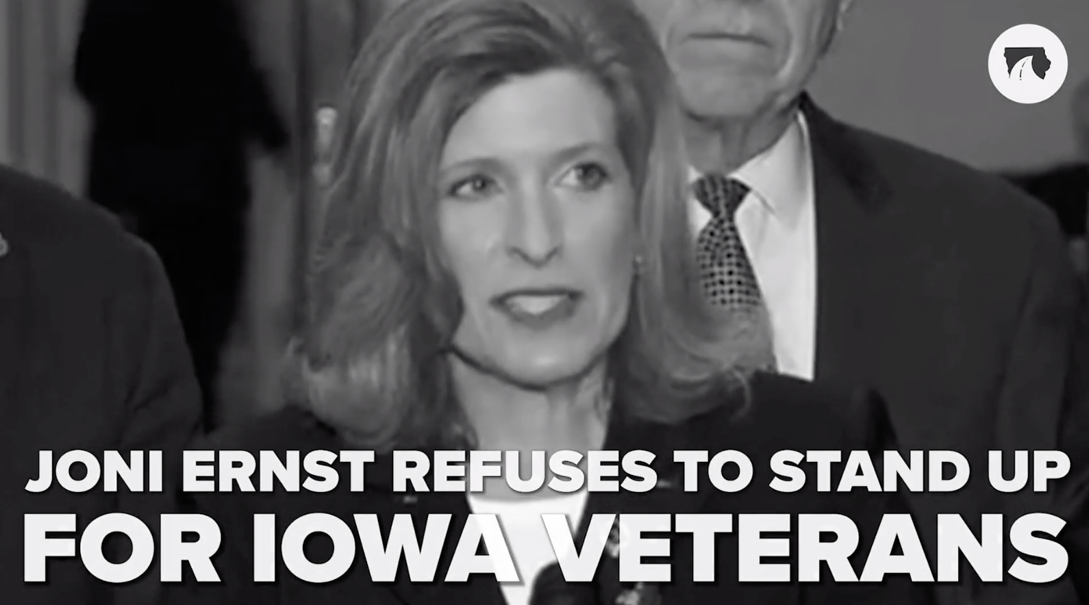 Joni Ernst Video - She Refuses To Stand For Iowa Veterans