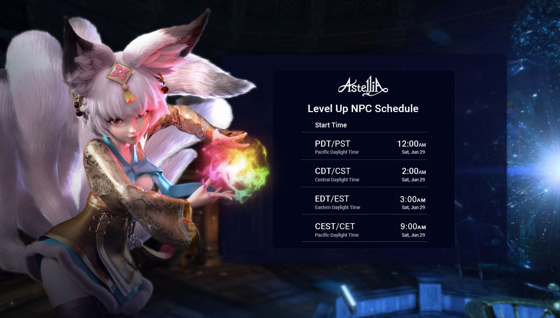 Level-Up NPC Schedule