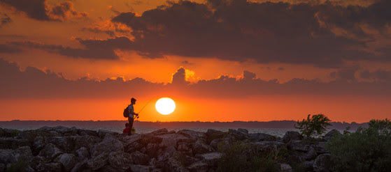 High Cliff Sunset By Tim McEnroe